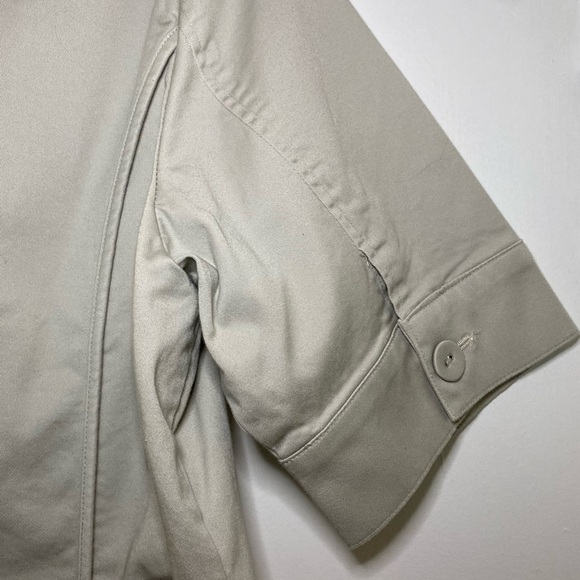 Coldwater Creek top or short sleeve jacket.  Khaki color. Size 14. - Picture 3 of 9